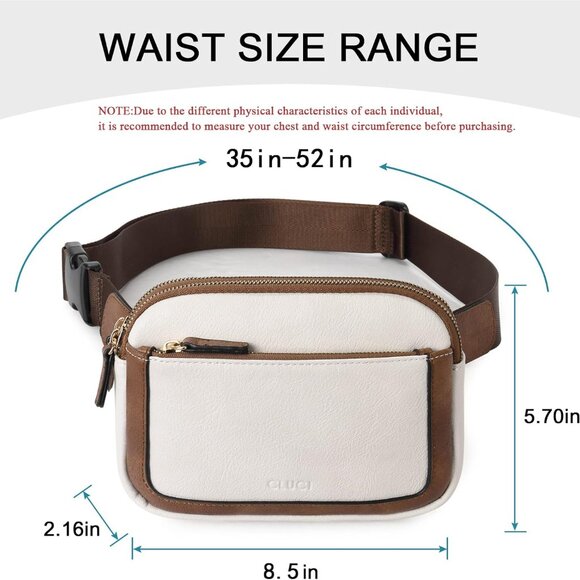 Belt Bag for Women, Mini Everywhere Crossbody Waist Bag Adjustable Strap, Vegan - Picture 3 of 8
